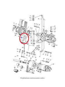 Pierścień dystansowy 80,5 x 124,95 x 12mm New Holland CNH 80448716