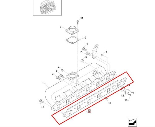 PerkozParts.pl - Uszczelka kolektora ssącego New Holland CASE 87840759 - 87802208 - 87343046