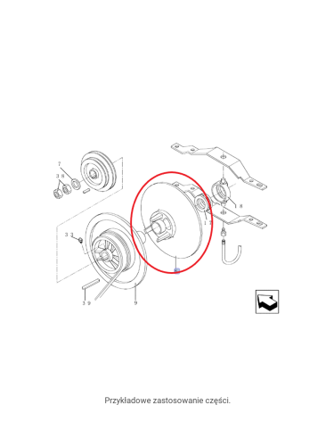 KOŁO PRZEKŁADNI BEZSTOPNIOWEJ MŁOCARNI NEW HOLLAND 84278618 - 84026079 - 84991647 - PerkozParts.pl