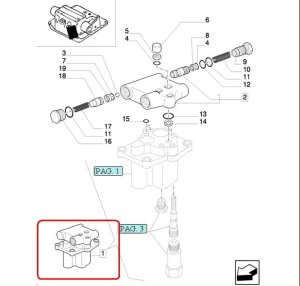 ZAWÓR KONTROLNY PODNOŚNIKA NEW HOLLAND CASE 5180937 - 5156362