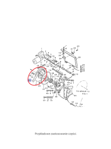 PAS HEDERA PRZEKŁADNI MOTOWIDEŁ NEW HOLLAND CASE 80334065 - 334065