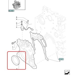USZCZELNIACZ WAŁU KORBOWEGO PRZÓD NEW HOLLAND CASE STEYR 4890832 - 5801483558