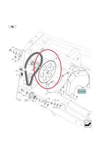 KOŁO ŁAŃCUCHOWE NAPĘDU HEDERA NEW HOLLAND CNH 47654170
