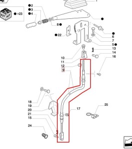 LINKA HAMULCA RĘCZNEGO NEW HOLLAND CASE 87531706