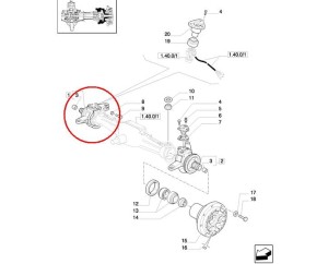 ZWROTNICA PRAWA NEW HOLLAND CASE STEYR 5171556