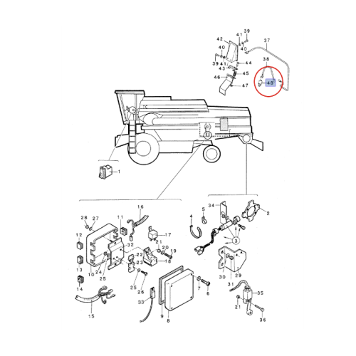 PerkozParts.pl - Włącznik przy pedale sprzęgła New Holland TC56 89818685 - 9818685