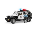 Jeep Wrangler policyjny z figurką policjanta i modułem świetlno-dźwiękowym Bruder 02527