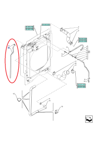 Rurka przelewowa New Holland CASE CNH 87616934