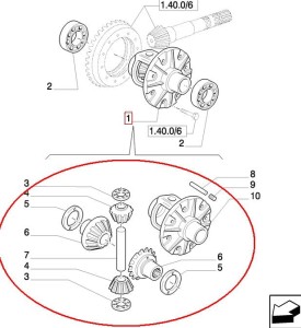MECHANIZM RÓŻNICOWY NEW HOLLAND CASE 5151112