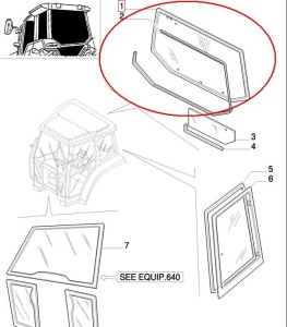 SZYBA TYLNA NEW HOLLAND CASE 82014988