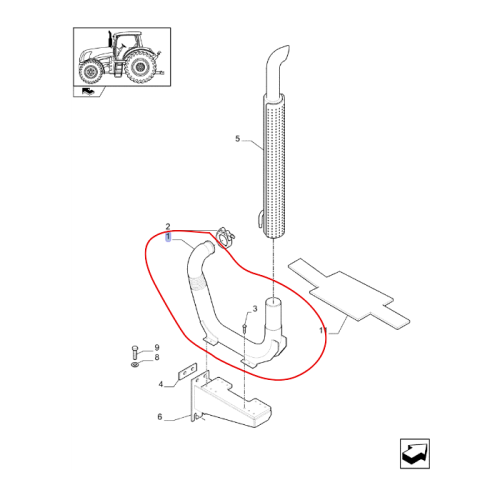 PerkozParts.pl - Rura wydechu New Holland 84551482
