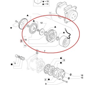 SPRZĘGŁO SPRĘŻARKI KLIMATYZACJI NEW HOLLAND CASE STEYR 87334407
