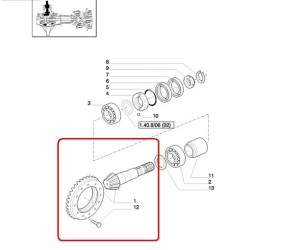 WAŁEK Z KOŁEM ATAKUJĄCYM 10/34 NEW HOLLAND CASE 5146255